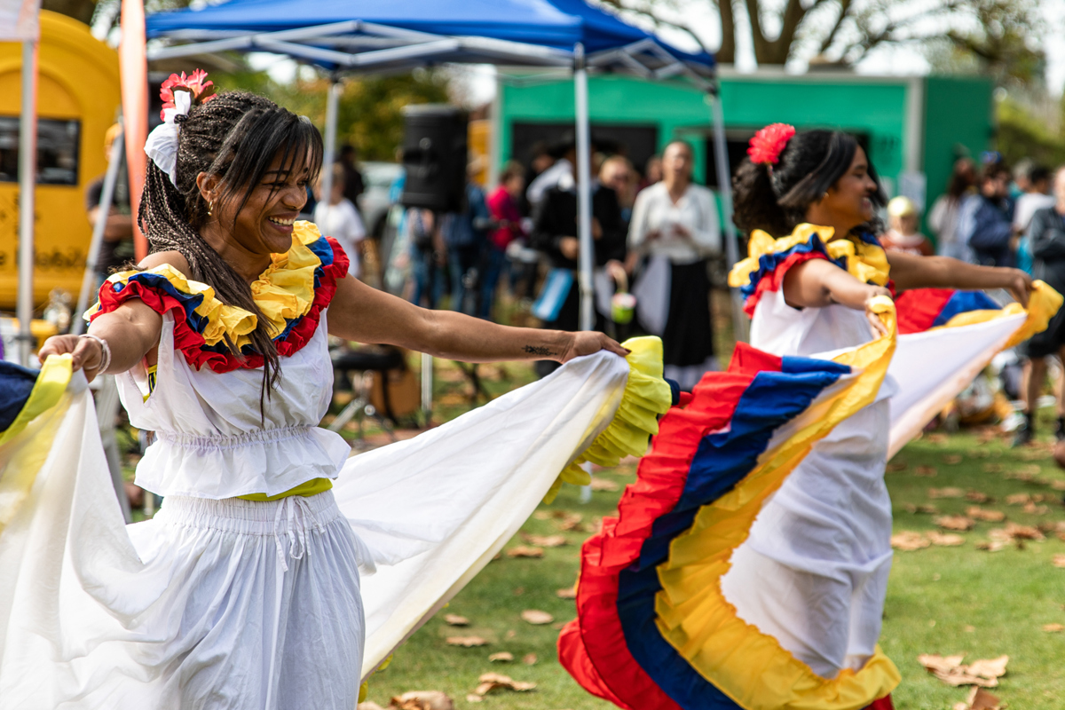 Dancers celebrate their country of origin on Earth Day