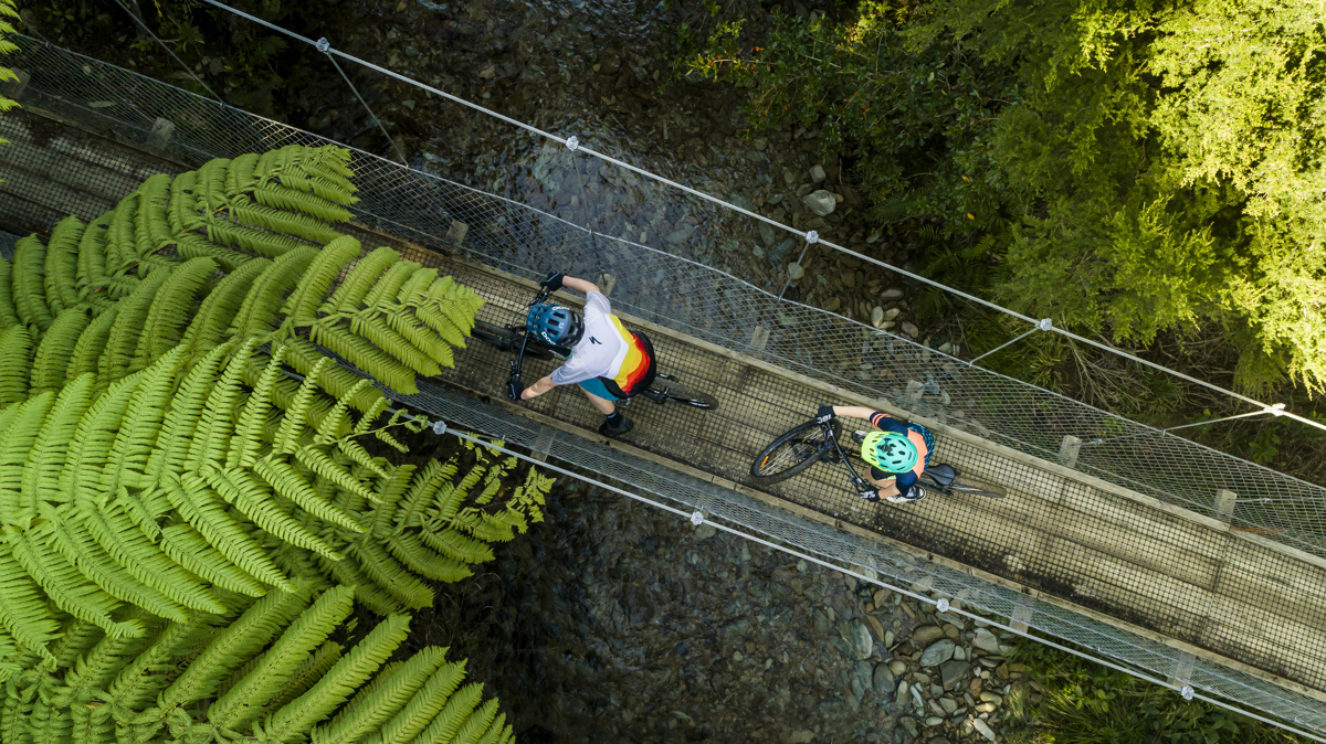 Queen Charlotte Track Biking Swingbridge Mh 2 1